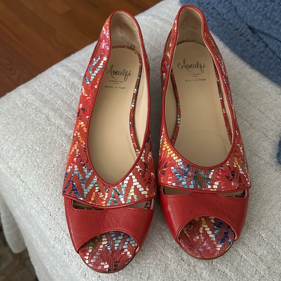 Amalfi Shoes - Amalfi flats red 9 Italy leather